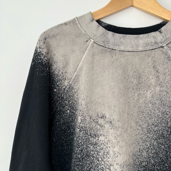 Wildfox Black Sweatshirt with Sprayed Bleach Design Women’s Size Small - Picture 5 of 10